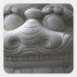 Foo Dog Face Vierkante Sticker