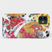 Foo Dog & Lotus Tatoeageontwerp Case-Mate iPhone Case (Achterkant (horizontaal))