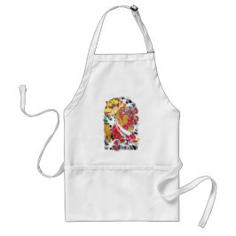 Foo Dog & Lotus Tatoeageontwerp Standaard Schort