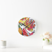 Foo Dog & Lotus Tattoo Design Ronde Klok (Huis)