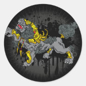 Foo Dog Ronde Sticker (Voorkant)
