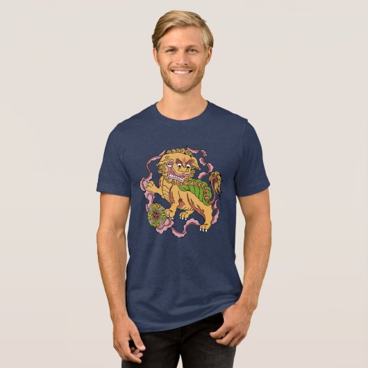 Foo Dog Tri-Blend Shirt (Voorkant volledig)