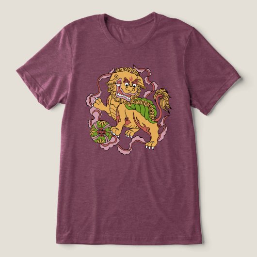 Foo Dog Tri-Blend Shirt (Design voorkant)