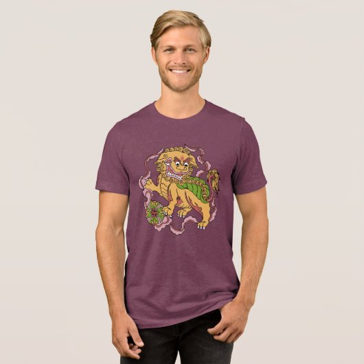 Foo Dog Tri-Blend Shirt (Voorkant volledig)