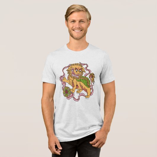 Foo Dog Tri-Blend Shirt (Voorkant volledig)