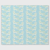 Foo Dog Waltz in Green and Aqua Cadeaupapier (Vlak)