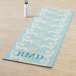 Foo Dog Waltz in Groen en Aqua Persoonlijk Yogamat