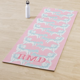 Foo Dog Waltz in Roze en Aqua Persoonlijk Yogamat