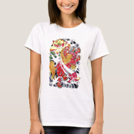 Foo & Lotus Tattoo Ontwerp T-shirt