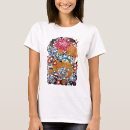 Foo & Sakura Japans Tattooontwerp T-shirt