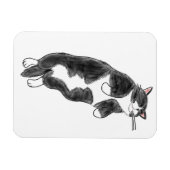 FooCat: Luie Jumbo Tuxedo kat Magneet (Horizontaal)