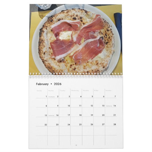 Food 2026 calendar kalender (Feb 2026)