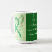 Food Allergies Awareness Ribbon Angel Custom Mok (Voorkant links)