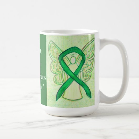 Food Allergies Awareness Ribbon Angel Custom Mok (Rechts)