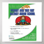 Food Allergy Aware School Poster (Voorkant)