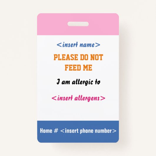 Food Allergy Badge (Voorkant)
