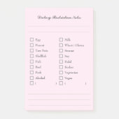 Food Allergy Checklist Sticky Notes for Kitchen (Voorkant)
