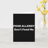 Food Allergy Dont Feed Me Text Template Kaart (Gele Bloem)