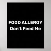 Food Allergy Dont Feed Me Text Template  Poster (Voorkant)