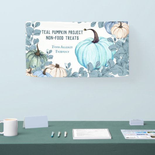 Food Allergy Friendly Blauwgroen Pumpkin Project Spandoek (Beurs)