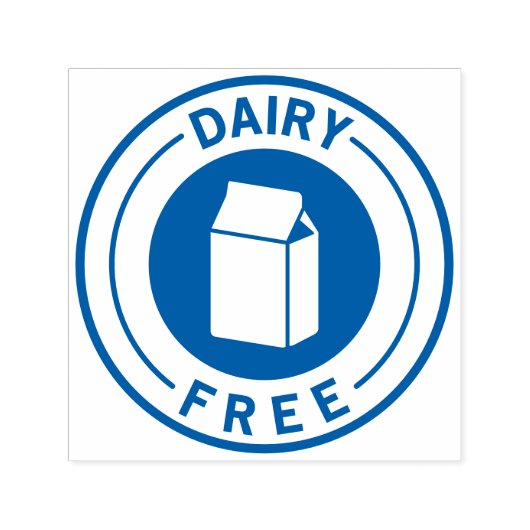 Food Allergy Icon Dairy Free Zelfinktende Stempel (Design)