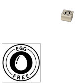 Food Allergy Icon Egg Free Rubberstempel (Gestempeld)