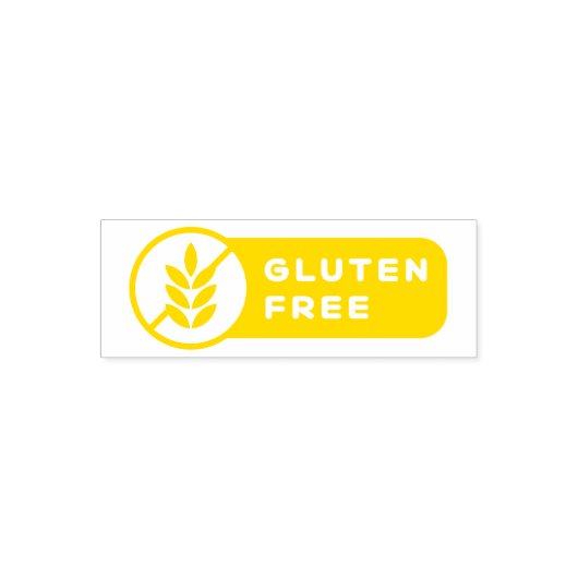 Food Allergy Icon Gluten Free Zelfinktende Stempel (Design)