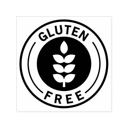 Food Allergy Icon Gluten Free Zelfinktende Stempel (Design)