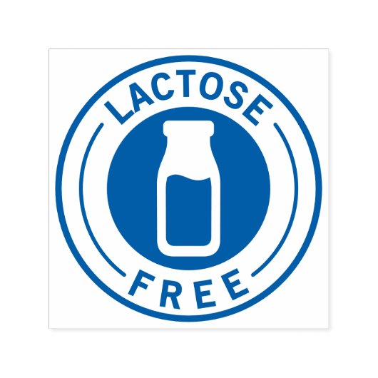 Food Allergy Icon Lactose Free Zelfinktende Stempel (Design)