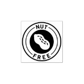Food Allergy Icon Peanut Free Rubberstempel (Afrduk)