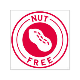 Food Allergy Icon Peanut Free Zelfinktende Stempel