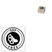 Food Allergy Icon Soy Free Rubberstempel (Gestempeld)