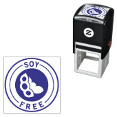 Food Allergy Icon Soy Free Zelfinktende Stempel (In situ)