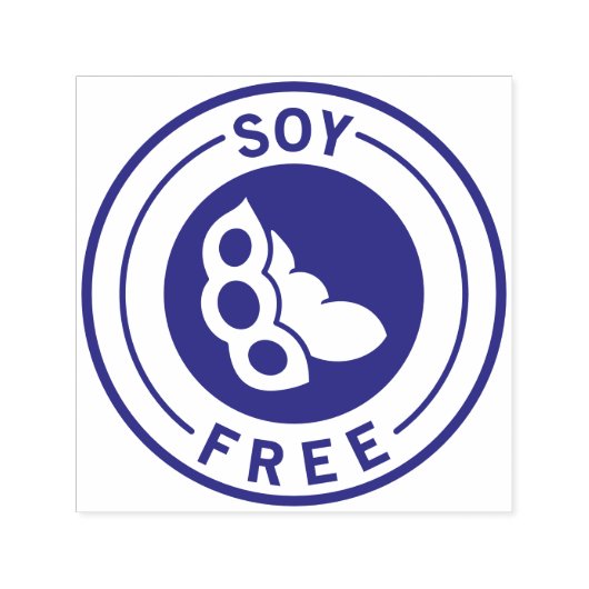 Food Allergy Icon Soy Free Zelfinktende Stempel (Design)