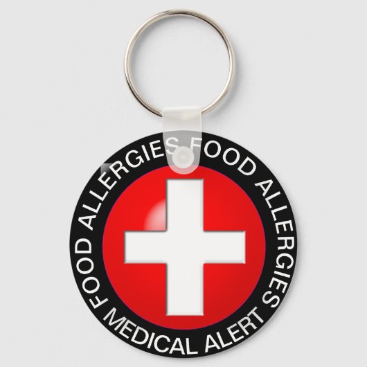 Food Allergy Medical Alert Sleutelhanger (Voorkant)
