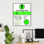 Food Allergy Poster for School (Thuiskantoor)