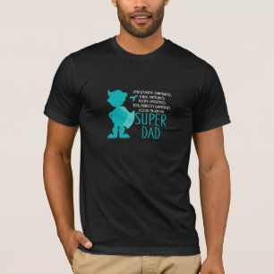 Food Allergy Super Dad Blauwgroen Silhouette Super T-shirt