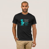 Food Allergy Super Dad Blauwgroen Silhouette Super T-shirt (Voorkant volledig)