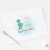 Food Allergy Superhero Boy Stickers (Envelop)