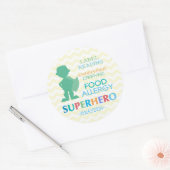 Food Allergy Superhero Boy Stickers (Envelop)