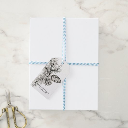 Food and Beverage Label Set Cadeaulabel (Met Touw)