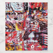 Food and Beverage Label Set – Fragmented Pulse Wijn Etiket (Enkel label)