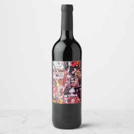 Food and Beverage Label Set – Fragmented Pulse Wijn Etiket