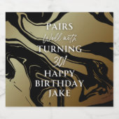 Food and Beverage Label Set Sparkling Wijnetiket (Enkel label)