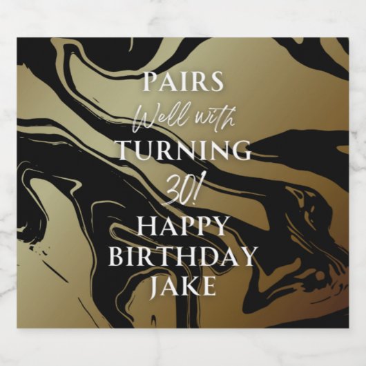 Food and Beverage Label Set Sparkling Wijnetiket (Enkel label)