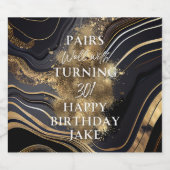 Food and Beverage Label Set Sparkling Wijnetiket (Enkel label)