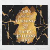 Food and Beverage Label Set Sparkling Wijnetiket (Enkel label)