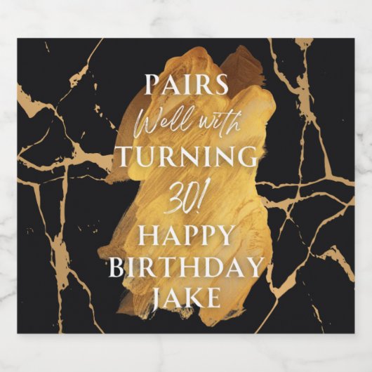 Food and Beverage Label Set Sparkling Wijnetiket (Enkel label)