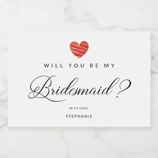 Food and Beverage Label Set Sparkling Wijnetiket (Enkel label)