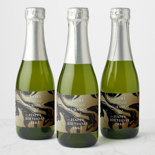 Food and Beverage Label Set Sparkling Wijnetiket (Flessen)